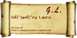 Gáspáry Laura névjegykártya